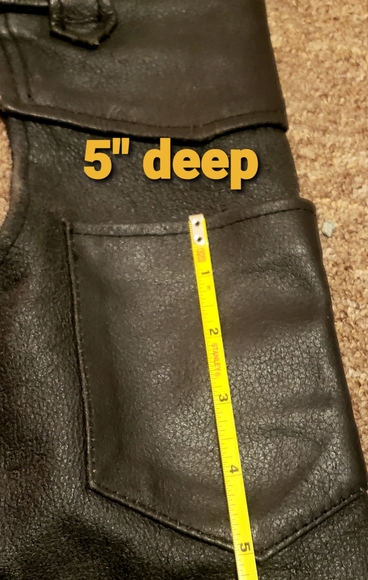 ******Sold******        Blaack Genuine Leather Chaps - Picture 12 of 15